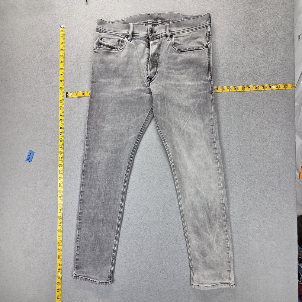 Diesel Jeans Mens 32x30 Gray Tepphar Slim Carrot Stretch Button Fly R4Q80